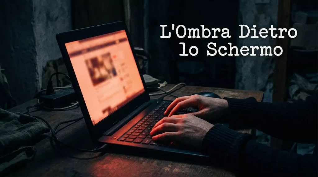 Laptop semiaperto nell
